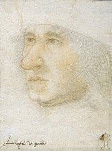 صورة لويس ماليه دي جرافيل (1438-1516) ، أميرال فرنسا par Bourdichon ، جان (1457-1521). الطباشير الأسود والتفاؤل على الورق ، الحجم: 16،9x12،7 ، أواخر القرن الخامس عشر ، متحف الإرميتاج ، سانت بطرسبرغ بواسطة جان بورديشون