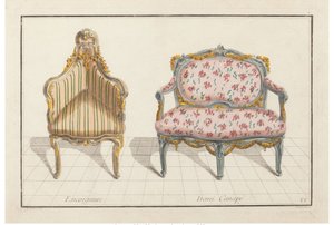 زاوية ، نصف صوفا. علم الأيقونات التاريخية الجديدة أو السمات الهيروغليفية ، حوالي 1768. بواسطة جان تشارلز ديلافوس