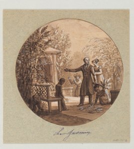تصميم طبق بورسلين مطلي ، Le Jasmin (الياسمين) من Service de la Culture des Fleurs (خدمة زراعة الزهور) بواسطة جان تشارلز Develly