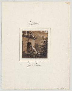 تصميم لوحة بورسلين مطلية ، Le Verseau (Aquarius) من Le Zodiaque Travesti (The Farcical Zodiac) Service بواسطة جان تشارلز Develly