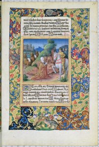 السيدة لات. QvI126 f.35 اجتماع أبيجيل وديفيد ، من كتاب ساعات لويس دورليانز ، ١٤٩٠ بواسطة جان كولوم