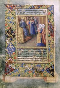 السيدة لات. QvI126 f.36v حكمة سليمان ، من "كتاب ساعات لويس دورليانز" ، ١٤٩٠ بواسطة جان كولوم