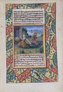 السيدة لات. QvI126 ص. ١٥ آدم وحواء الكدح ، من كتاب ساعات لويس دورليانز ، ١٤٩٠ بواسطة جان كولوم