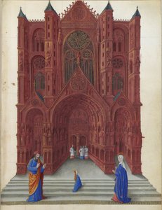 Très Riches Heures du duc de Berry - عرض مريم العذراء في معبد القدس ، الصحيفة 137r بواسطة جان كولوم