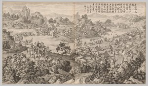 معركة Kulongkui: من مشاهد المعركة لقمع التمرد ، ج. 1765-1774. بواسطة جان داماسين سالوستي