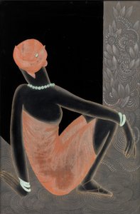 امرأة أفريقية ، 1928-1930 (الخشب المطلي والنحاس المؤكسد)