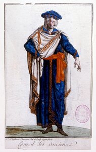 رسم توضيحي يصور الزي الرسمي لأحد أعضاء الديركتوار، الدليل