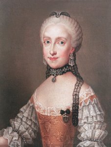 إنفانتا ماريا لودوفيكا ابنة تشارلز الثالث ملك إسبانيا وزوجة ليوبولد الثاني (1747-1792) الإمبراطور الروماني المقدس ودوق توسكانا بواسطة جان اتيان ليوتارد