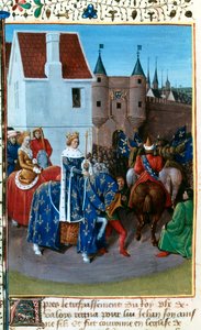 دخول يوحنا الثاني إلى باريس ، القرن الرابع عشر ، 1455-1460. بواسطة جان فوكيه