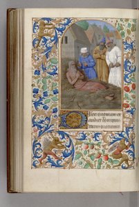 أيوب في كتاب ساعات الدونجيل 1450-1499 بواسطة جان فوكيه