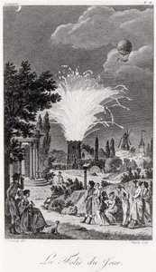 عرض للألعاب النارية في Jardin de Tivoli ، حوالي عام 1826