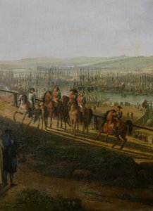 نابليون بونابرت (1769-1821) يزور المخيم في بولوني في يوليو 1804 ، تفاصيل نابليون وقافلة السفن ، 1806 بواسطة جان فرانسوا هوي