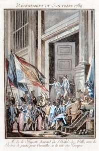 الثورة الفرنسية - غادر La Fayette قاعة مدينة باريس للذهاب إلى فرساي ، 5 أكتوبر