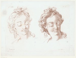 رأسي امرأتين التراكيب التي تحتوي على أجزاء من جسم الإنسان (عنوان المسلسل) Cahier de Principles du Dessein d