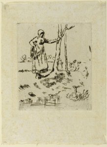 فتاة ترعى الإوز بواسطة Jean-Francois Millet