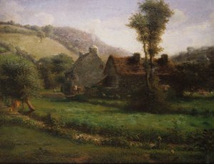 كوخ في المناظر الطبيعية ، ج .1871 بواسطة جان فرانسوا ميلت