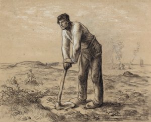 رجل ذو مجرفة ، 1860-62 بواسطة جان فرانسوا ميلت