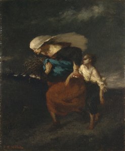 التراجع عن العاصفة ، ج .1846 بواسطة جان فرانسوا ميلت