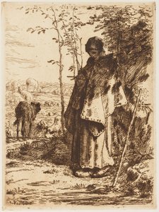 الحياكة الراعية بواسطة Jean Francois Millet