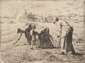 The Gleaners ، c.1855-56 (النقش على عمود فقري) بواسطة جان فرانسوا ميلت