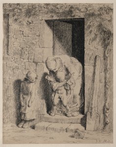 احتراز الأم بواسطة Jean-Francois Millet