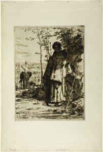 الحياكة الراعية بواسطة Jean-Francois Millet