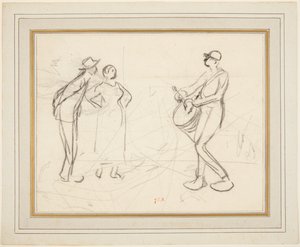 ثلاث شخصيات بواسطة Jean-Francois Millet