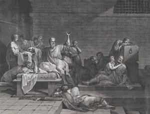 وفاة سقراط 1790. بواسطة جان فرانسوا بيير بيرون