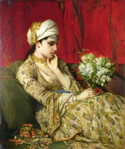 Odalisque (زيت على قماش موضوعة على اللوح)