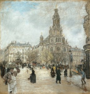 Place de la Trinité ، باريس ، c.1886 (زيت على قماش)