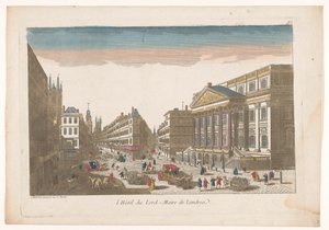 منظر لمنزل القصر في لندن l´Hôtel du Lord = Maire de Londre (العنوان على الكائن) بواسطة جان فرانسوا دومون