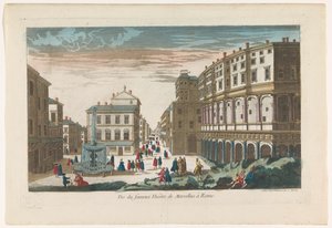 منظر لمسرح مارسيلوس في روما Vue du fameux Théâtre de Marcellus à Rome (العنوان على الكائن) بواسطة جان فرانسوا دومون