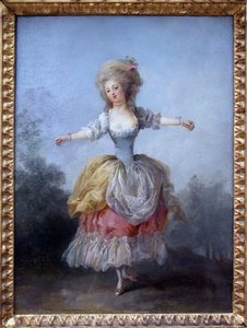 راقصة في لويس السادس عشر. رسم جان فريدريك شال (1752-1825) ، زيت على قماش ، أواخر القرن الثامن عشر. متحف الفنون الجميلة في نانت. بواسطة جان فريدريك شال