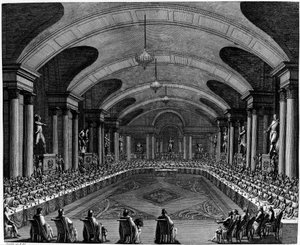 French Revolution: “” Inaugural session of the Institute in 1795””. On October 25 بواسطة جان جيرارديت