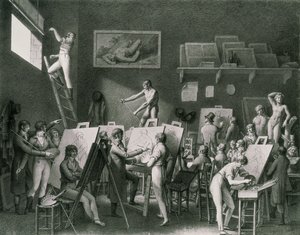 استوديو جاك لويس ديفيد (1748-1825) بواسطة جان هنري كليس