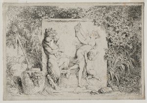 باتشاناليس: رقصة الساتير بواسطة Jean-Honore Fragonard