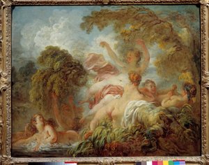 السباحون مجموعة من الشابات العاريات يستحم. رسم جان هونوري فراجونارد (1732-1806) القرن الثامن عشر. 0،64 × 0،8 م بواسطة جان هونوري فراجونارد