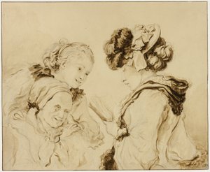 مارجرييت جيرارد تقرأ لوالدتها وروزالي فراجونارد بواسطة Jean-Honore Fragonard