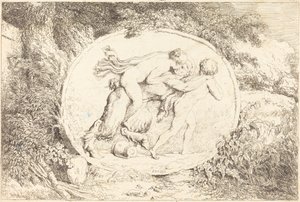 Nymph Astride a Satyr (فتاة شابة تتفرج على ساتير) بواسطة جان هونوري فراجونارد