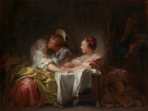 القبلة المسروقة ، كاليفورنيا. 1760. بواسطة جان هونوري فراجونارد