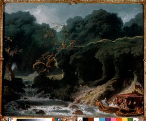 دعا الحزب في رامبوييه جزيرة الحب. لوحة جان هونوري فراجونارد (1732-1806) بواسطة جان هونوري فراجونارد