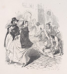 فقط في كل مكان توجد صنابير المياه ، وعلب الري من أي شكل ، والمجارف والأواني من أي حجم ... ، 1843. بواسطة جان إغنايس إيسيدور جيرار