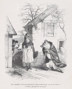 ردت على احتجاجاتي وقسمي بنبرة سخرية شديدة البرودة لدرجة أنني أقسمت ... ، كاليفورنيا. 1837-47. بواسطة جان إغنايس إيسيدور جيرار