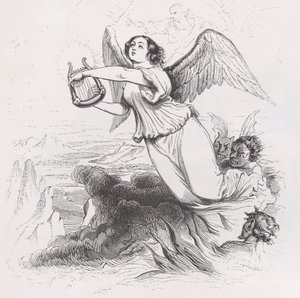 الملاك المنفي من الأعمال الكاملة ل Béranger ، 1836. بواسطة جان إغنايس إيسيدور جيرار