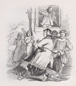عازف المودون من Meudon من الأعمال الكاملة ل Béranger ، 1836. بواسطة جان إغنايس إيسيدور جيرار