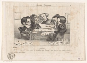 صورة كاريكاتورية للرقابة الفرنسية الرقباء (العنوان على الكائن) Parisiens Pittoresques (عنوان السلسلة على الكائن) بواسطة جين إجناس إيزيدور جيرارد جرانفيل