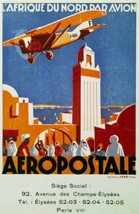 أيروبوستال (البريد الجوي)، الروابط الجوية مع شمال أفريقيا، لوحة الإعلانات، فرنسا بواسطة جان جاكلين