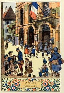 الجنة الالوان الثلاثة قاعة مدينة Massevaux 1918 ؛