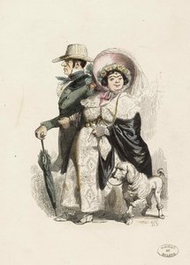 ريعي وزوجته ، ١٨٤٠. بواسطة جان جاك جراندفيل
