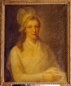 صورة لماري آن شارلوت كورداي (1768-1793) لوحة لجين جاك هاور (1751-1829) 1793. قاتمة 0.61 × 0.47 م. فرساي ، متحف شاتو